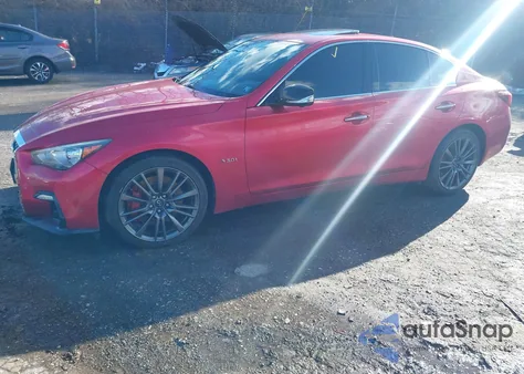 2018 Infiniti Q50 3.0T Red Sport 400 из США, поврежденный, VIN JN1FV7AR3JM481666